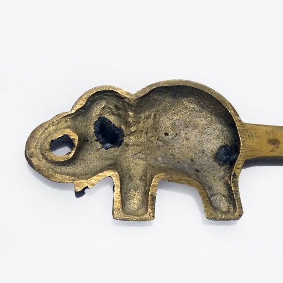 Vintage 7" Solid Brass Elephant Letter Opener - Picture 7 of 8